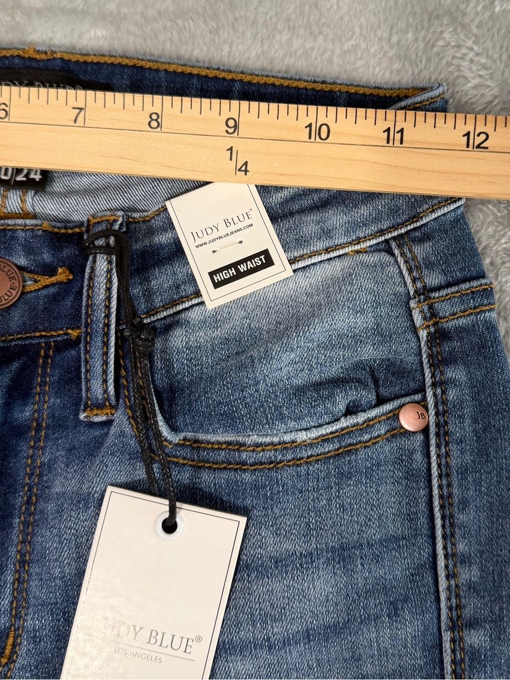 Judy Blue Medium Blue Flare Jeans - Picture 6 of 7